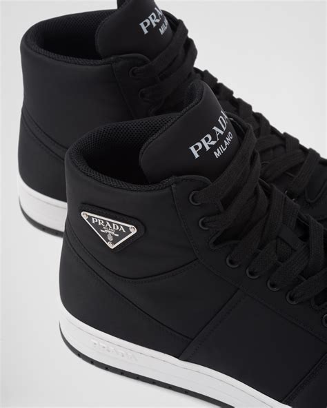 Prada Men's Gabardine Canvas High Top Sneaker 